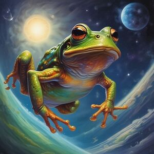 Colorful Frog Art Print